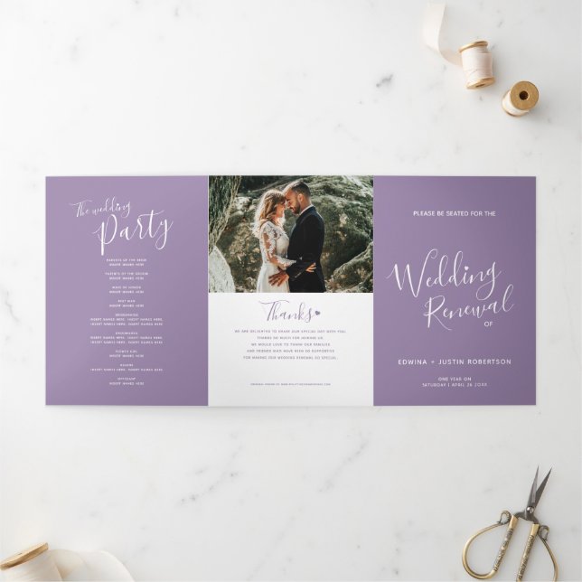 Trois Volets Cérémonie de renouvellement du mariage programme v (Extérieur)