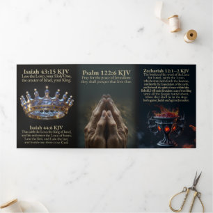 Trois Volets Coupe de la carte KJV Tri-Fold Trembling