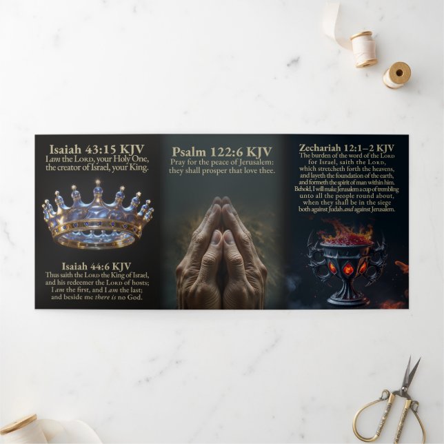 Trois Volets Coupe de la carte KJV Tri-Fold Trembling (Extérieur)