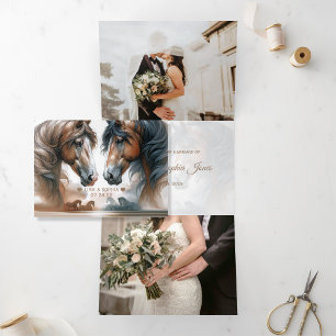 Trois Volets Elegant Trifold Ajouter Faire-part Mariage photo