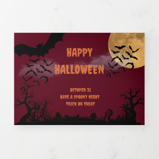 Trois Volets Invitation à la fête d'Halloween