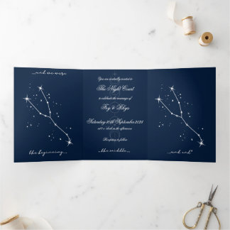 Trois Volets Invitation à un mariage romantique BookTok - Tauru