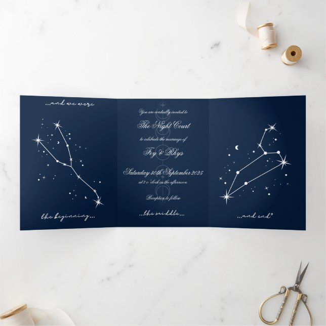 Trois Volets Invitation au mariage romantique BookTok - Taurus/ (Intérieur)