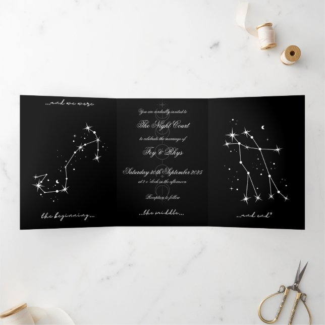 Trois Volets  Invitation de mariage Romantacy BookTok - Scorpio (Intérieur)