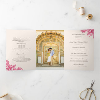 Trois Volets Mod Mehandi Programme traditionnel de mariage indi