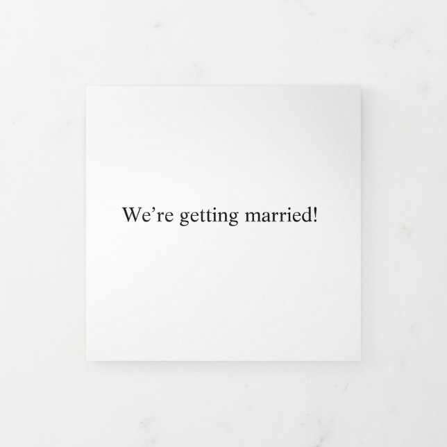 Trois Volets « Nous nous marions ! » Carte de mariage pliable t (Protection)