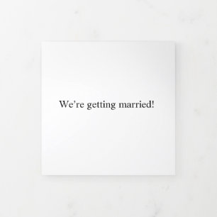 Trois Volets « Nous nous marions ! » Carte de mariage triptyque