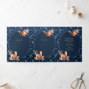 Trois Volets Nuestra Boda 6 pages Mariage espagnol Invitation