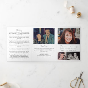 Trois Volets Programme funéraire de Sympathy Memorial Multi-Pho