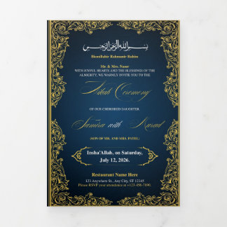Trois Volets wedding invitation