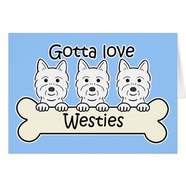 Trois Westies (Devant horizontal)