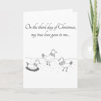 Troisième jour de carte de Noël