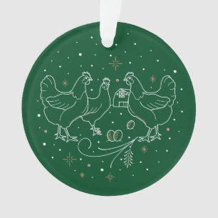 Troisième jour de Noël Acrylique vert ornement