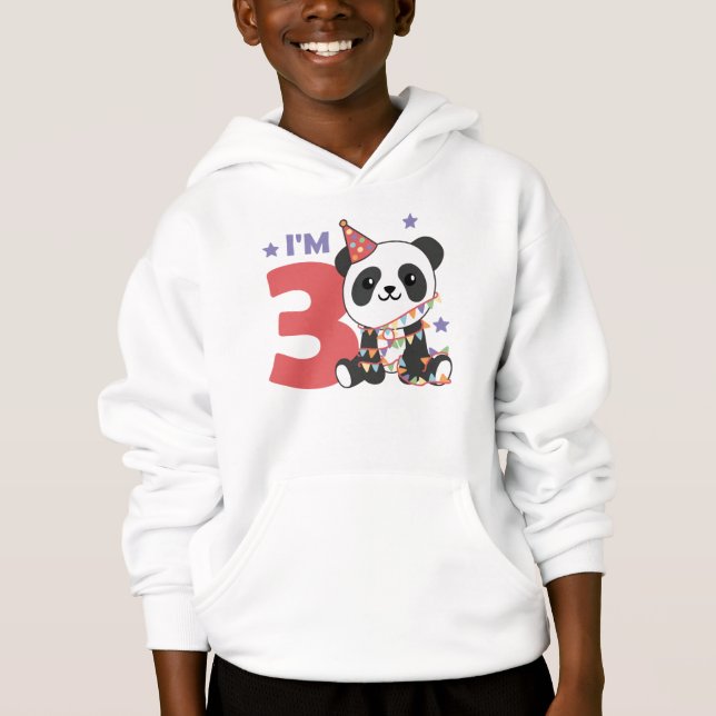 Troisième Panda Anniversaire Pour Enfants 3 Ans Sw (Devant)