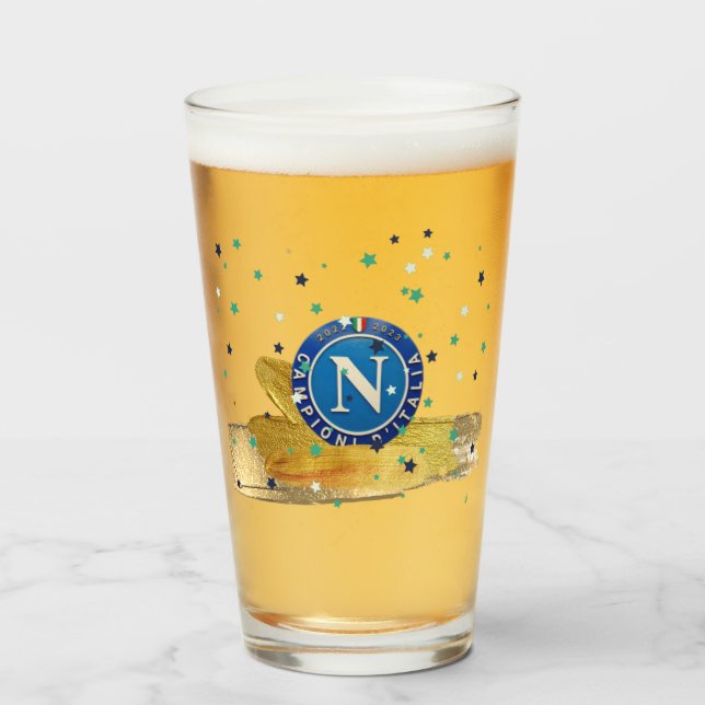 Troisième verre à bière Scudetto Naples (Devant (rempli))