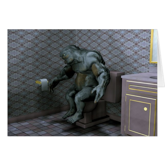 Troll sur la cuvette (Devant horizontal)