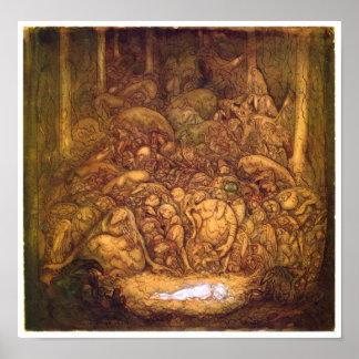Trolls Racines Par John Bauer Poster