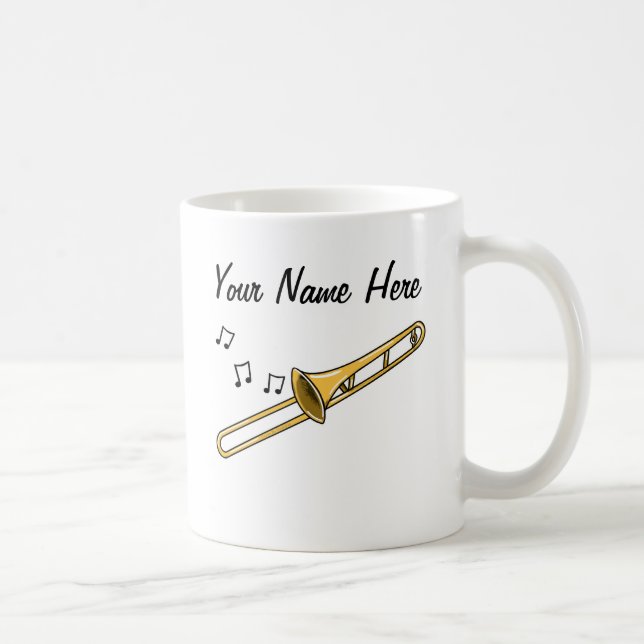 Trombone Custom Mug Trombonist Brass musicien Cade (Droite)