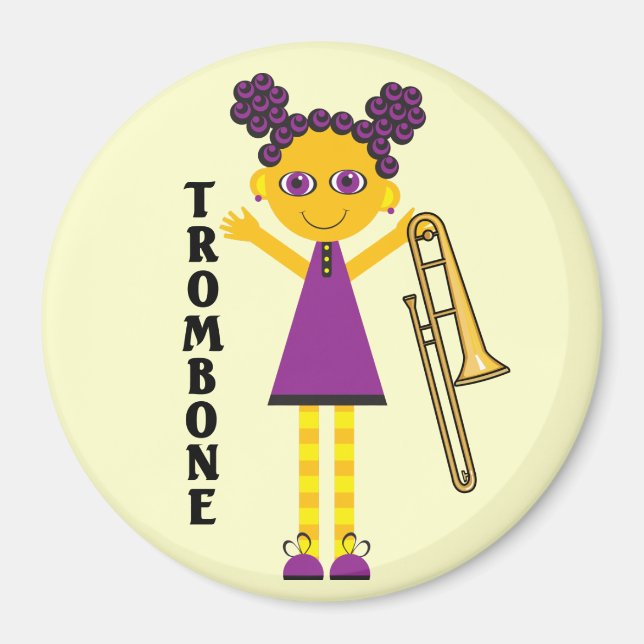 Trombone Girl Magnet (Devant)