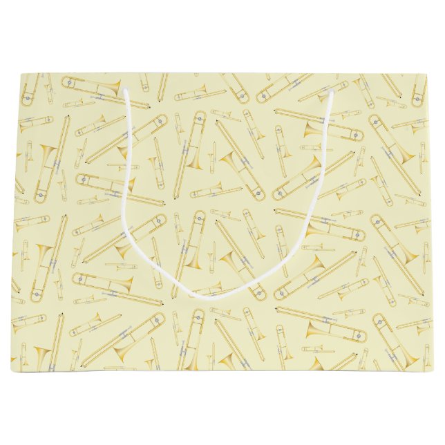 Trombone Musician Band Teacher Large Cadeau Sac (Devant)