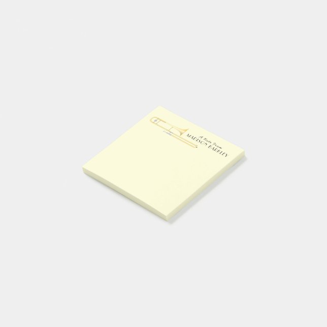 Trombone Musician Band Teacher Post-it Notes (Incliné)