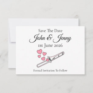 Trombone Musicien Mariage Enregistrer La Date