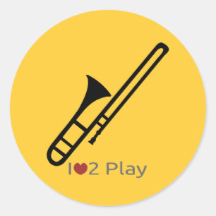 Trombone silhouette autocollant