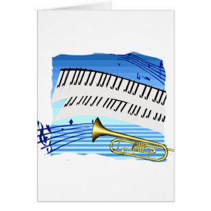 Trompette et clavier, musique bleue de graphique