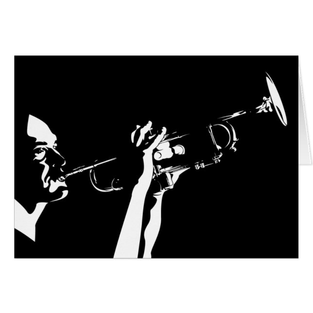 Trompettiste abstrait de jazz (Devant horizontal)