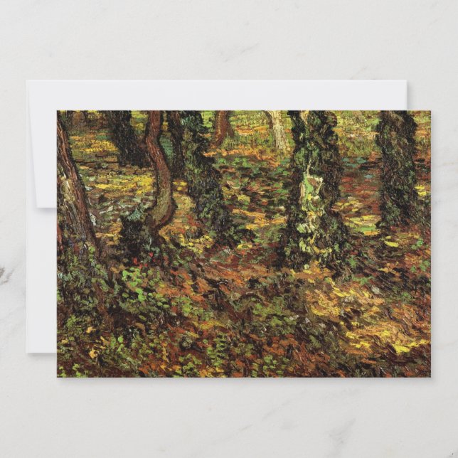 Troncs d'arbres avec lierre par Vincent van Gogh (Devant)