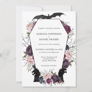 Trône Dragon Faire-part de mariage gothique médiév