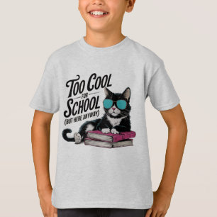 Trop Cool Pour Le T-shirt Enfants Tendance De L'Éc