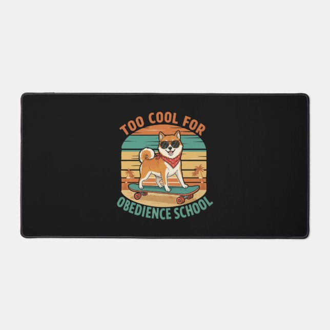 Trop Cool pour l'obéissance École Dog Skateboard (Recto)