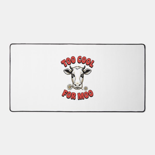 Trop Cool Pour Moo Vache Drôle Design de Chemise V (Recto)