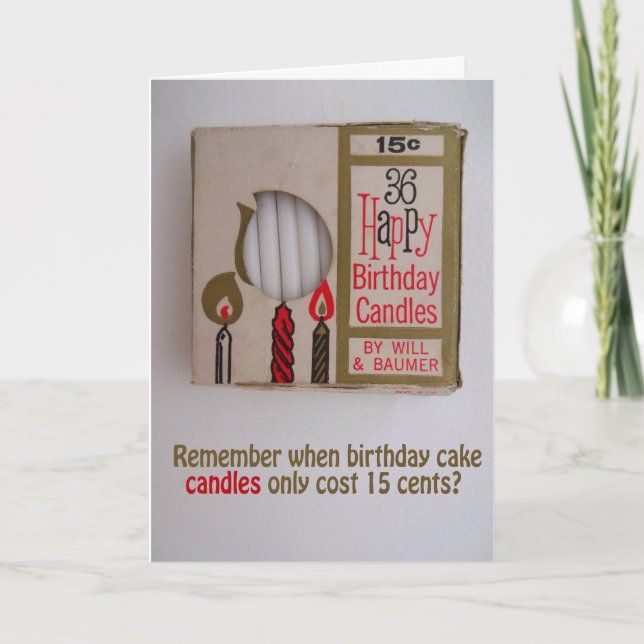 Trop de bougies humoristiques CARTE D'ANNIVERSAIRE (Devant)