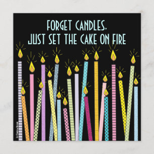 Trop de bougies ! Invitation à la fête d'anniversa