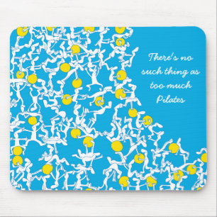 Trop de tapis de souris de Pilates, bleu