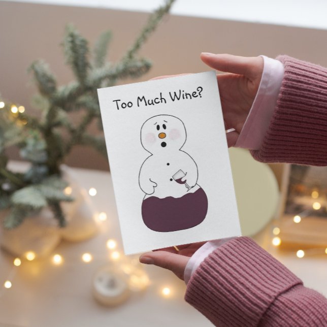 Trop de vin carte de Noël (Créateur téléchargé)