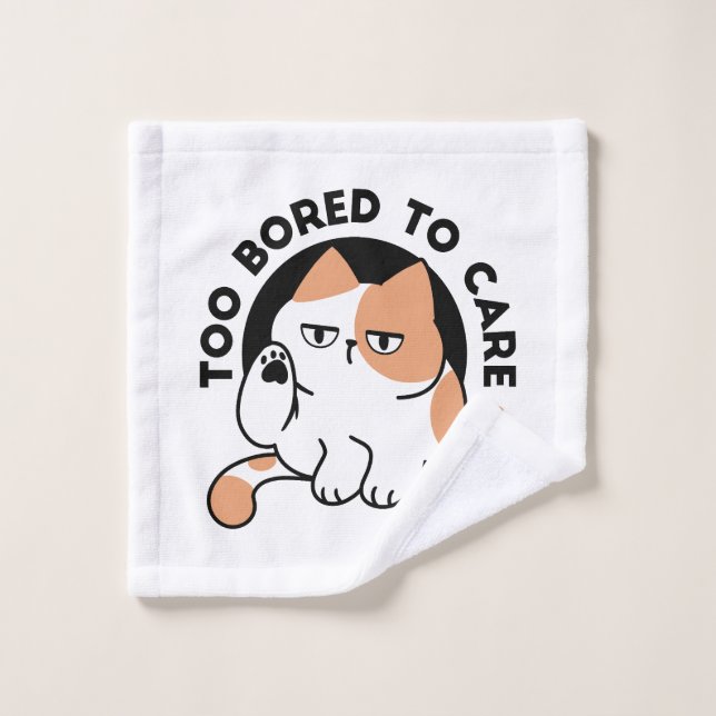 Trop ennuyé pour s'en soucier – Citation drôle de  (Gant de toilette)
