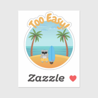 Trop facile - Autocollant de plage Aussie Koala