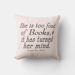 Trop Fond de livres - coussin de citation alcoolis