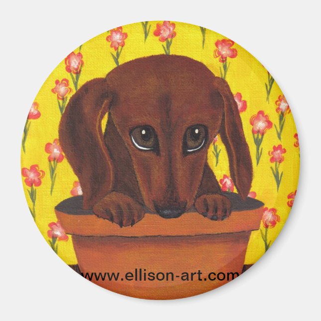 Trop mignon Magnet de chiot (Devant)