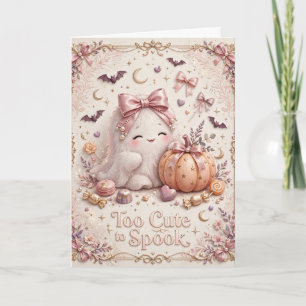 Trop mignon pour effrayer Carte de vœux Halloween