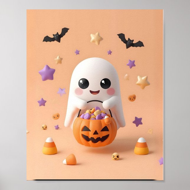 Trop mignon pour faire peur – Affiche de fantôme a (Devant)