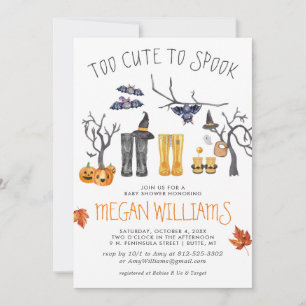 Trop mignon pour faire peur Baby Shower Hallowee