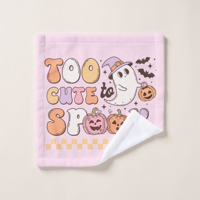 Trop mignon pour parler Halloween (Gant de toilette)