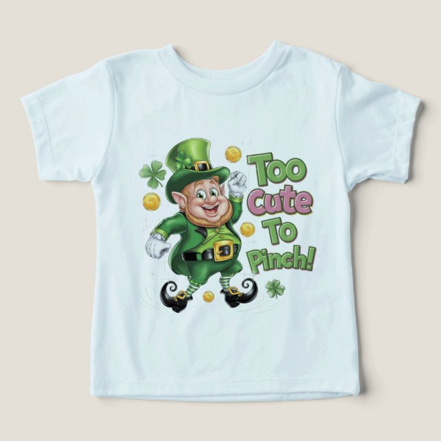 Trop mignon pour Pinch Jouer Leprechaun St patrick (Design Recto)
