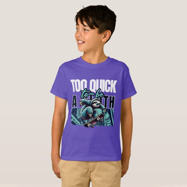 Trop rapide pour être un T-shirt de skateboard de  (Devant entier)