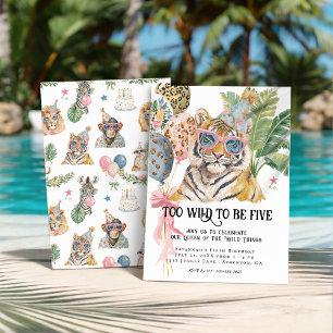 Trop sauvage pour être cinq Invitation d'anniversa
