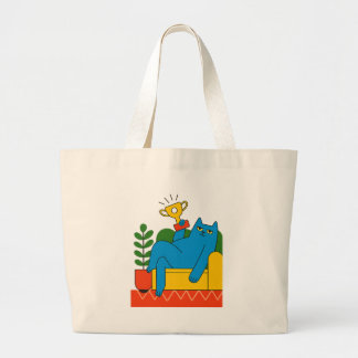 Trophée de Chat Bleu Relaxant - Sac fourre-tout